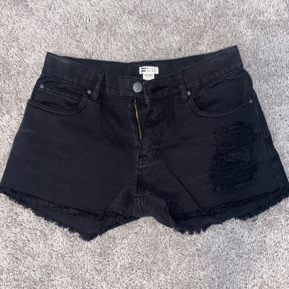 Billabong High Waisted Black Denim Shorts